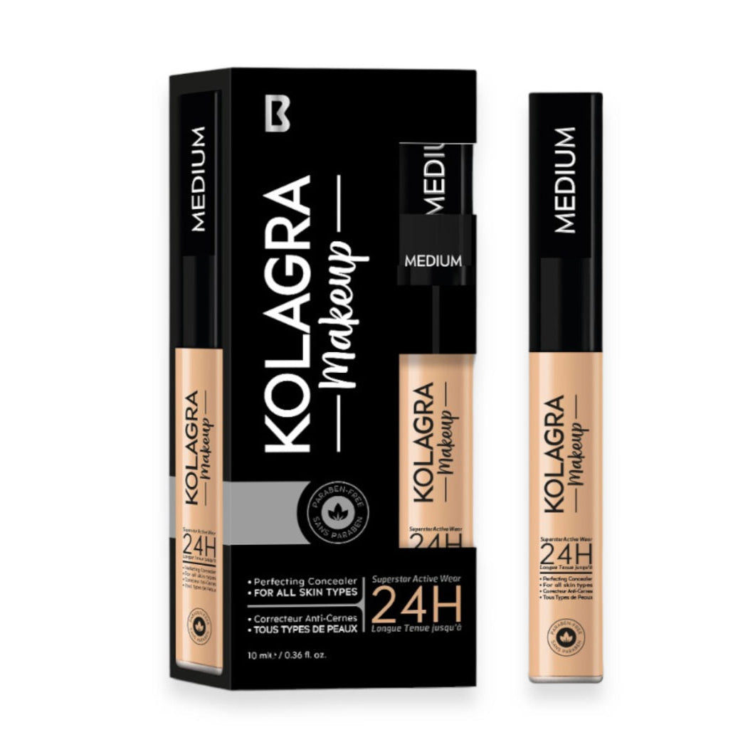 Kolagra makeup product with packaging on a white background