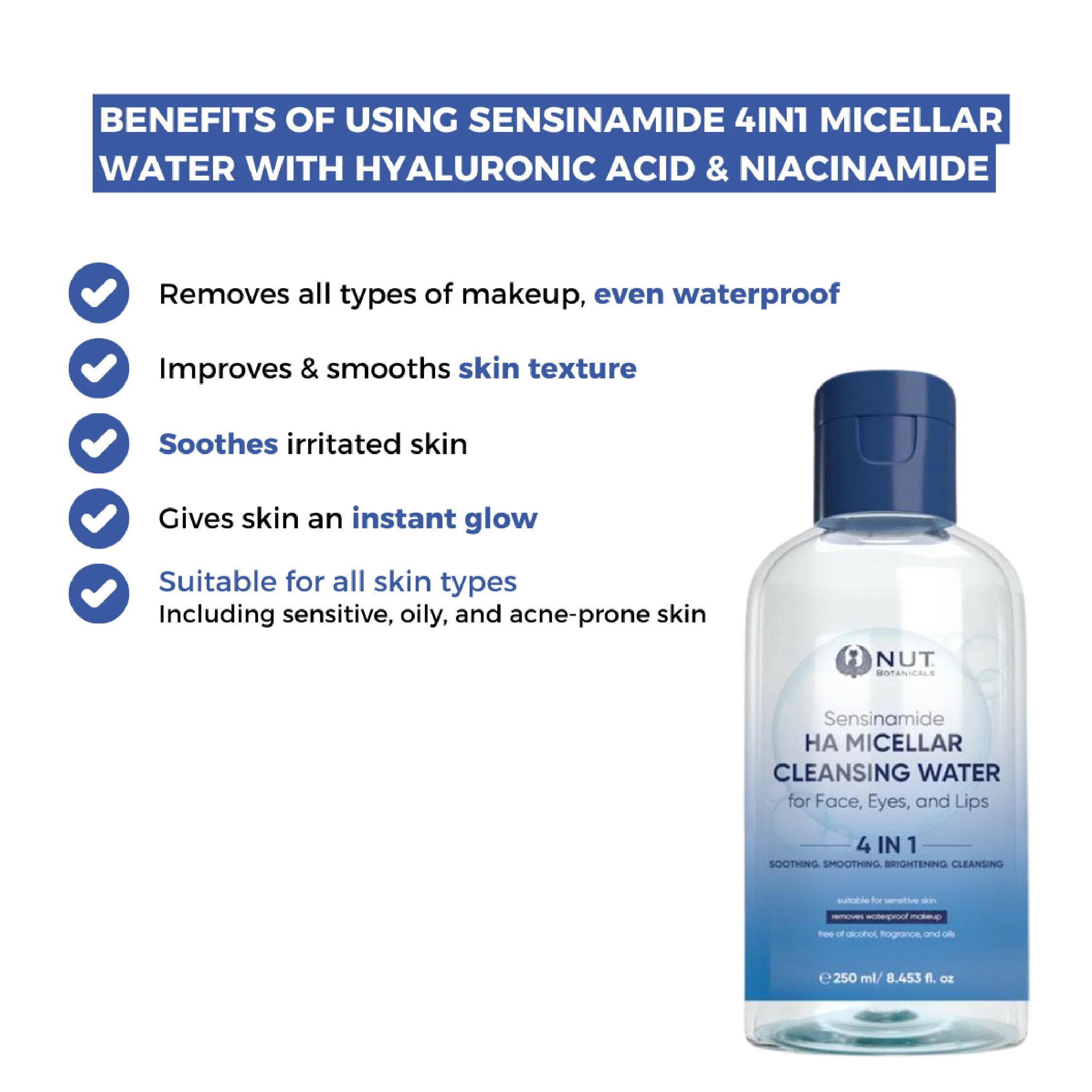 Sensinamide HA Micellar Cleansing Water