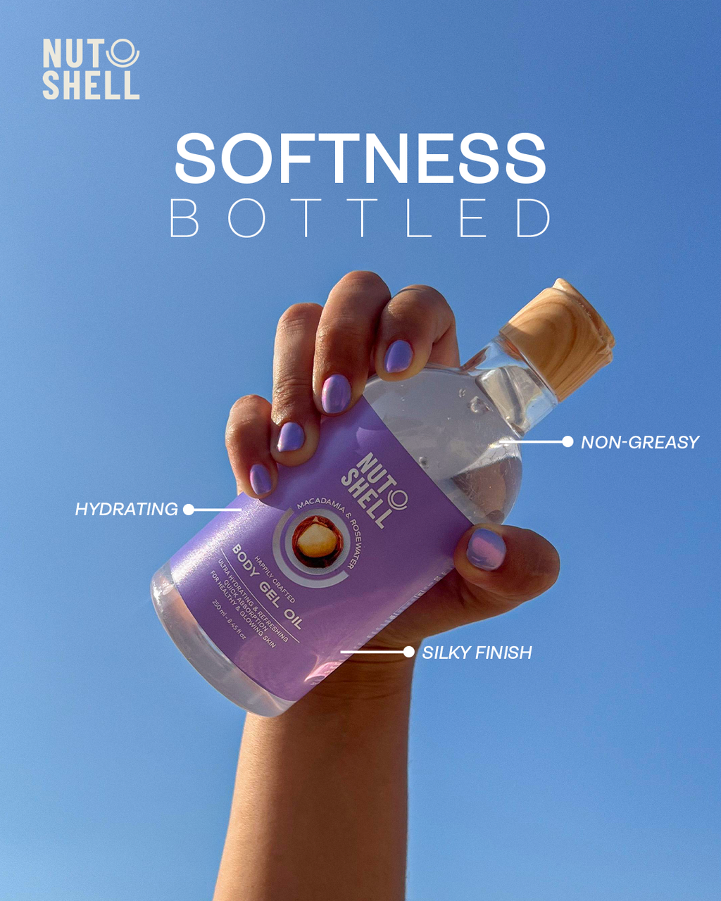 Macadamia & Rose Water -  Body Gel Oil